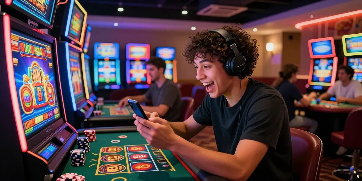 Exciting KO66 mobile gaming experience with vibrant casino games and neon lights
