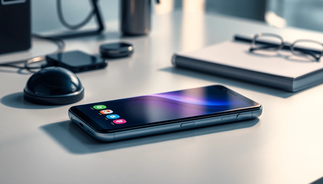 Samsung Galaxy S8 smartphone showcasing its vibrant display and sleek design.
