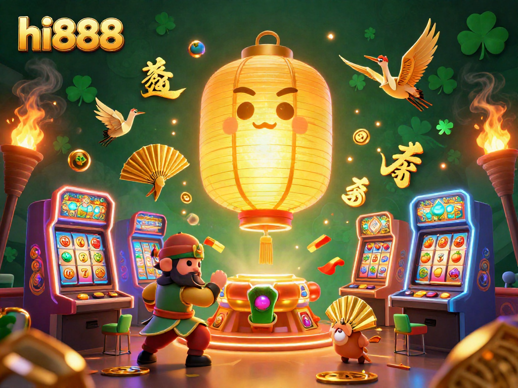 Experience hi888 casino excitement with vibrant slot games, golden lantern spirit, and dynamic warriors.