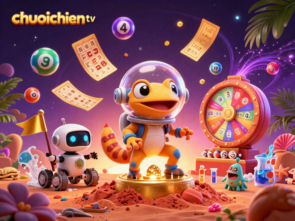 Experience chuoichien tv with vibrant casino elements in a dynamic, engaging Mars scene.