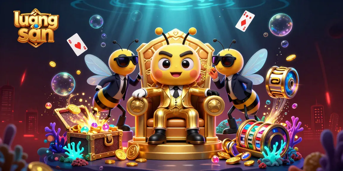 lương sơn casino experience with vibrant characters and spinning slot reels in a rich illustrated scene