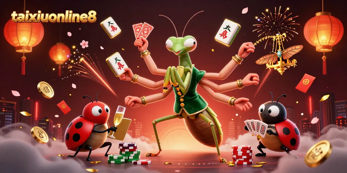 Experience thrilling gameplay at taixiuonline8 with a vibrant 3D casino illustration featuring characters in an action-packed scene.