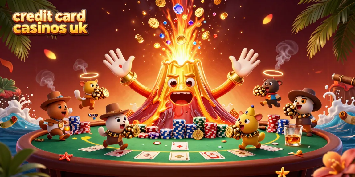 Experience exciting gameplay at credit card casinos uk with vibrant scenes of treasure and poker action.