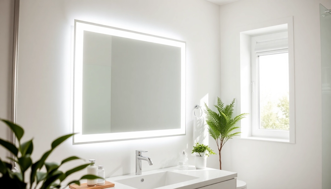 Transform your bathroom with a sleek mirror and LED lights, enhancing elegance and functionality.