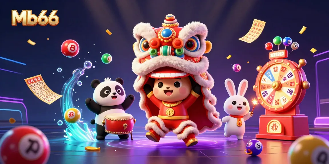 Experience exciting gameplay at Mb66 with vibrant lottery elements and dynamic characters in action.