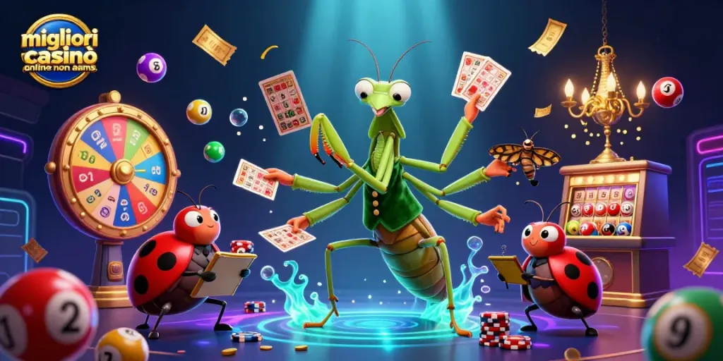 Partecipa ai migliori casinò online non AAMS con il nostro illustrativo intrattenente che mostra il divertimento del gioco d'azzardo.