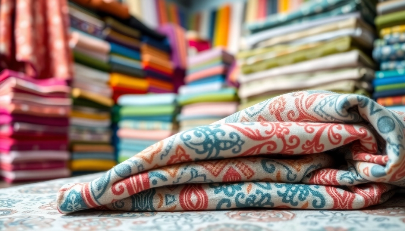 Wafeldoek van katoen in verschillende kleuren en patronen in een textielwinkel.