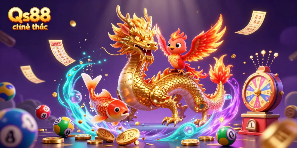 Experience Qs88 chính thức with thrilling gaming elements like dragons, gold coins, and more!
