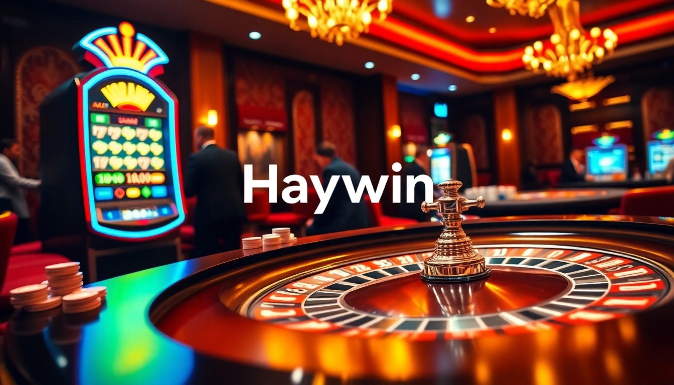 Haywin casino players placing bets at a roulette table showcasing excitement.