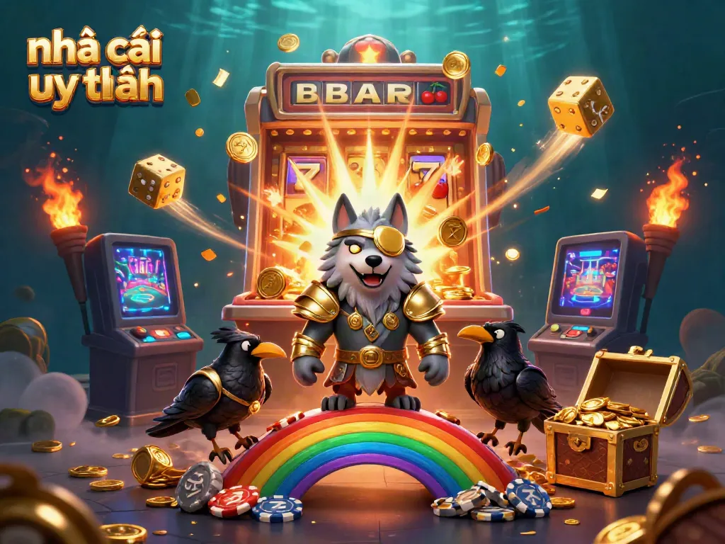 Celebrate winnings at nhà cái uy tín with a dynamic scene featuring Odin and his ravens before a jackpot explosion.