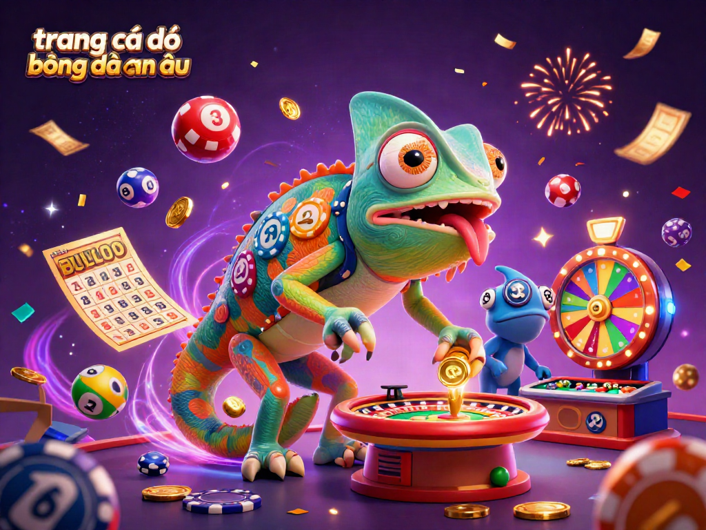 trang cá độ bóng đá châu âu và các hoạt động cá cược sôi nổi trong một bức tranh 3D.