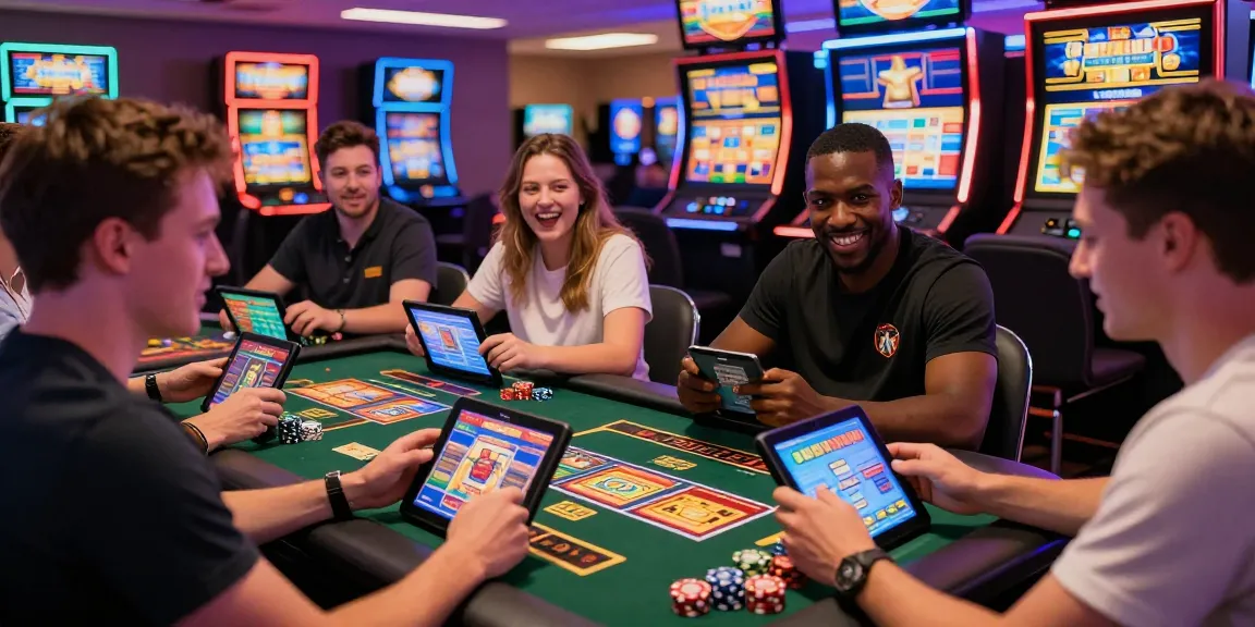Players enjoying games at credit card casinos with vibrant lighting and digital interfaces in 2026.
