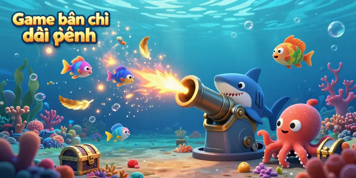 Experience the Game bắn cá đổi thưởng excitement with colorful fish and lively underwater creatures.