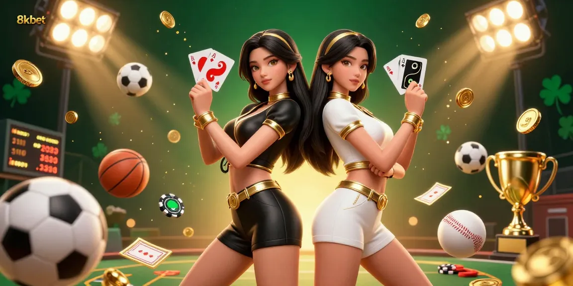 Experience thrilling gameplay with 8xbet and stunning twin Asian women showcasing casino action.