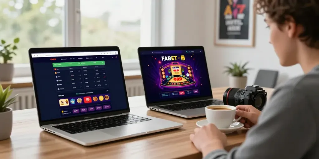 FABET online betting experience with sports odds interface and user interaction.