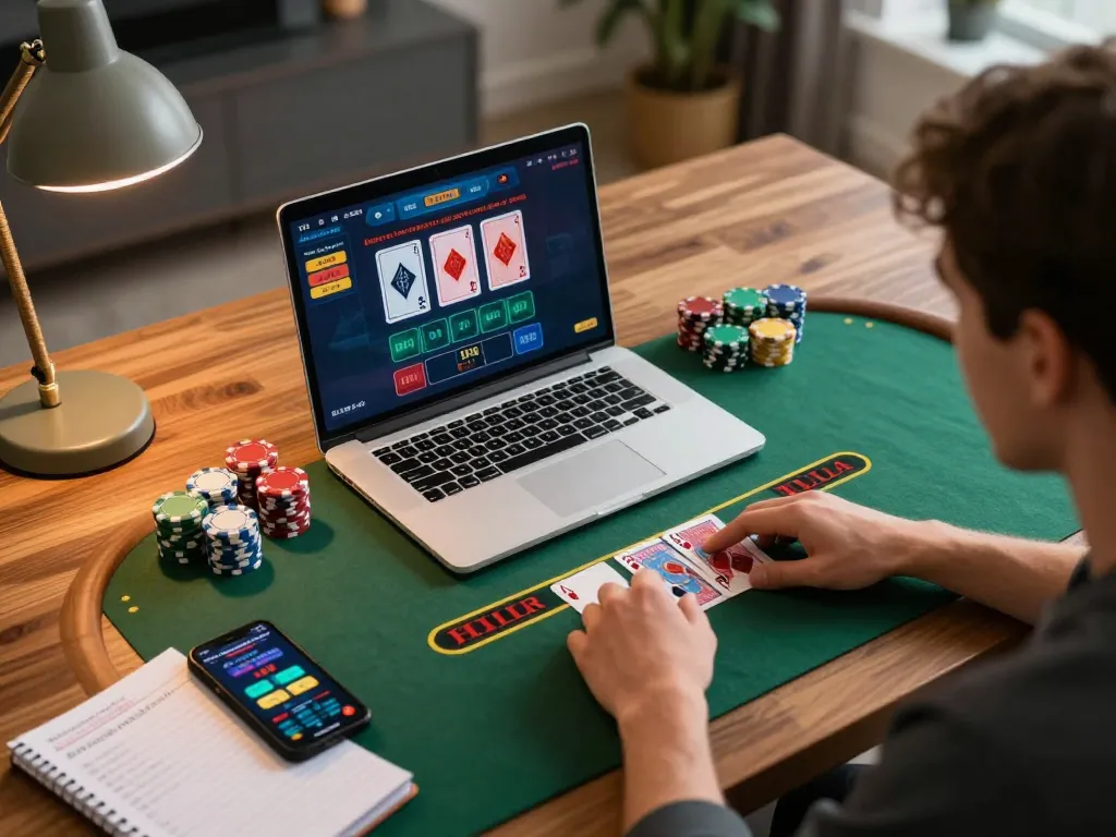 Engage in exciting online gaming with CM88 during a live dealer blackjack session.