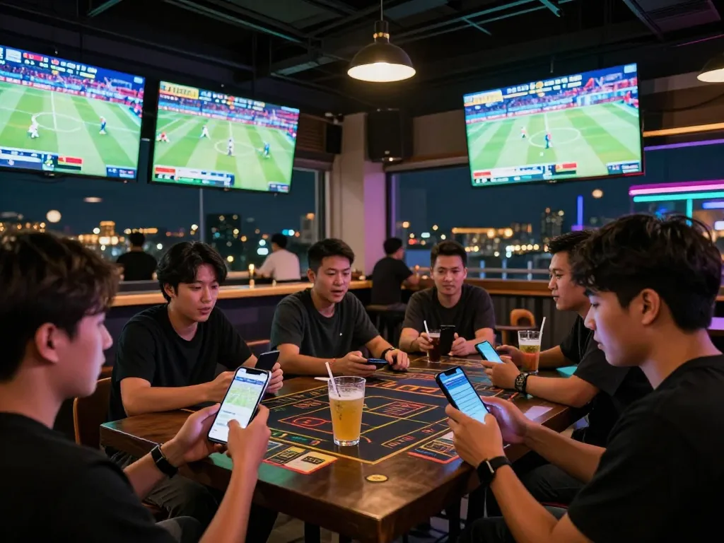 Fans engaging in live sports betting at GG88 com, capturing excitement and dynamic atmosphere.