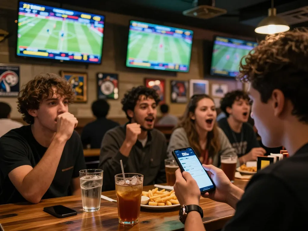Place bets using 789win app while enjoying live sports at a bustling sports bar