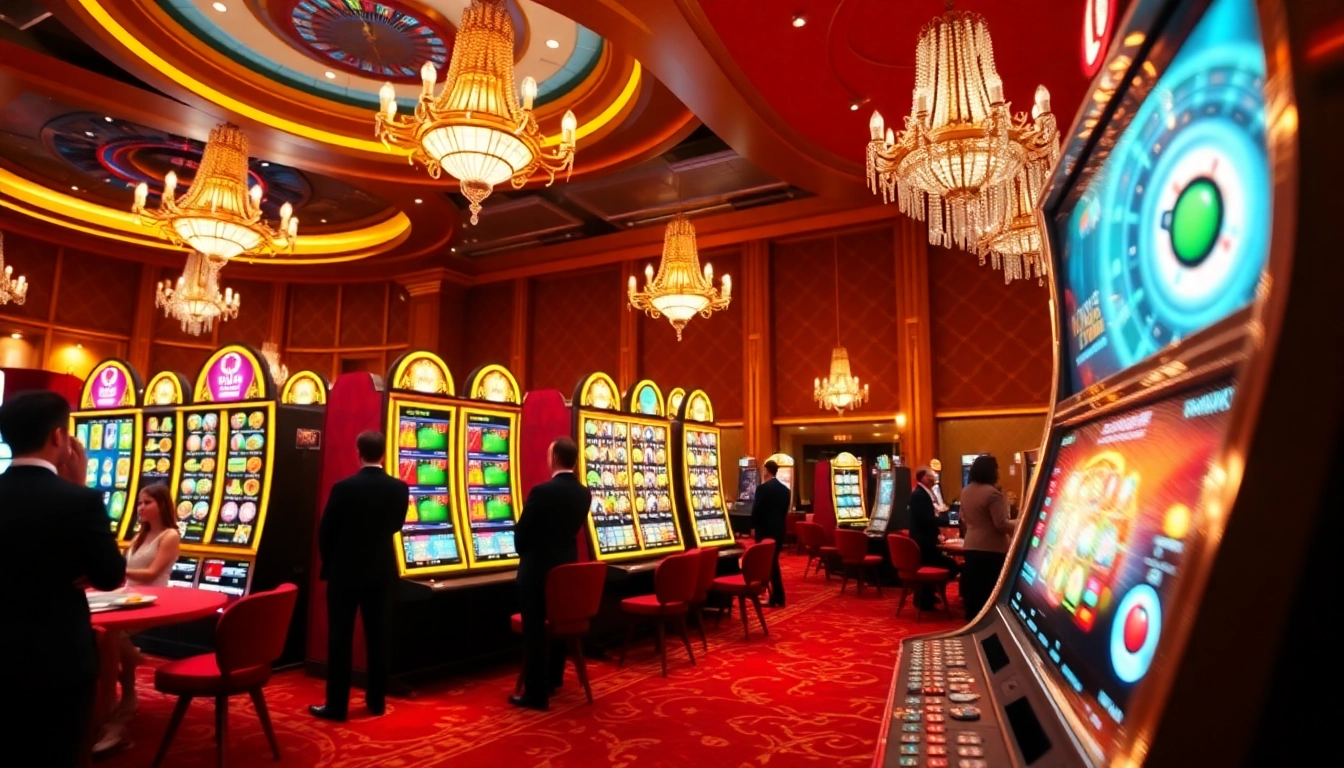 Players engaged with the slot777 machine experiencing thrilling gameplay and vibrant visuals.