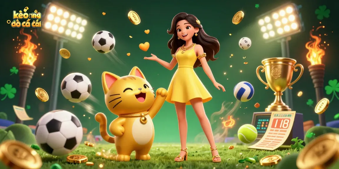 Engage with kèo bóng đá nhà cái through a lively scene featuring sports betting excitement.