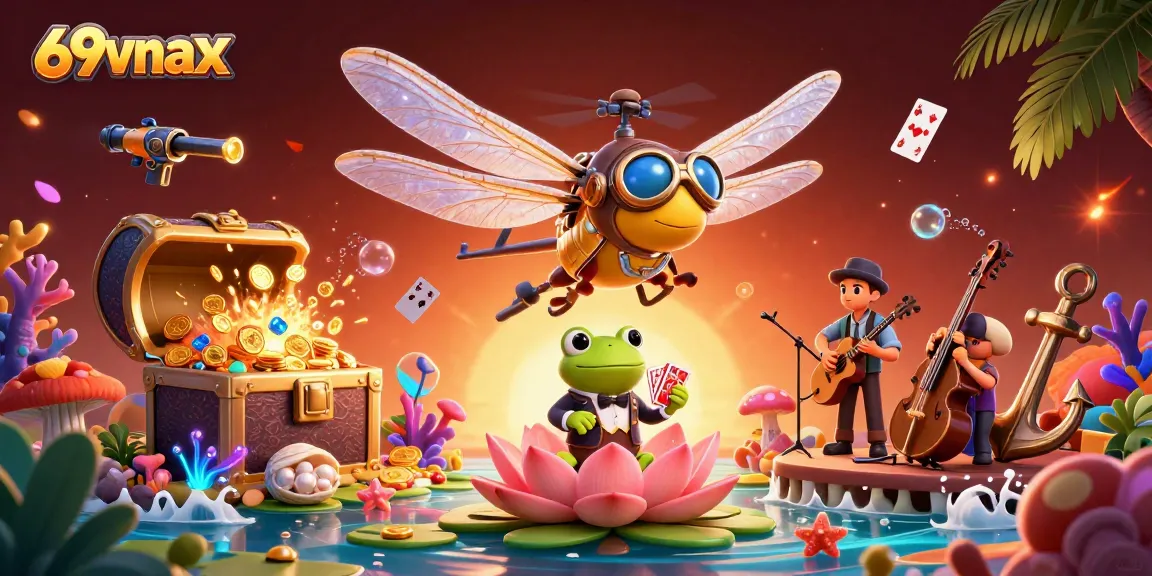 Experience thrilling casino action at 69vnax, featuring vibrant characters and dynamic gameplay elements.
