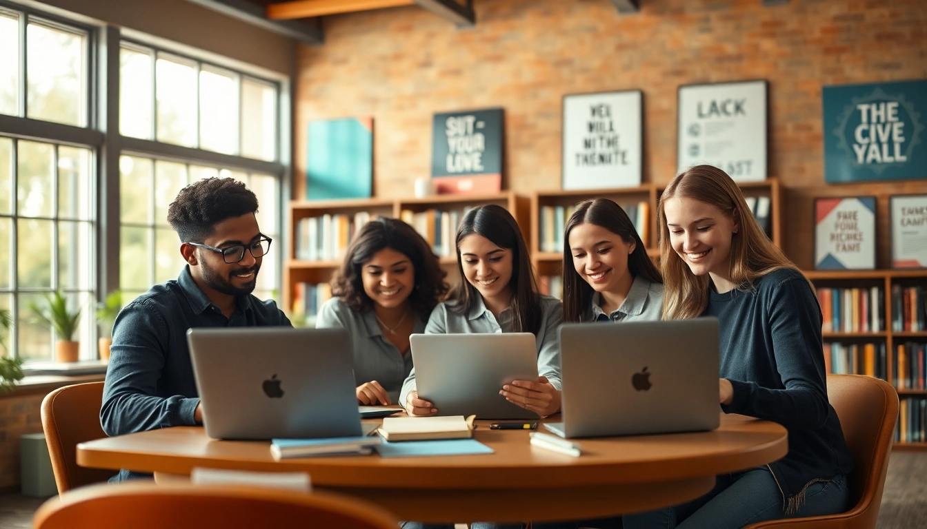 Gain effective exam assistance with diverse students collaborating in a cozy study space.