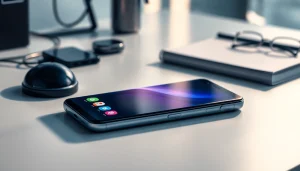 Samsung Galaxy S8 smartphone showcasing its vibrant display and sleek design.