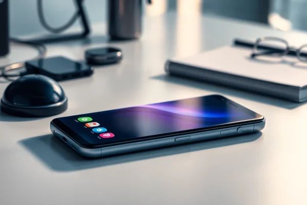 Samsung Galaxy S8 smartphone showcasing its vibrant display and sleek design.