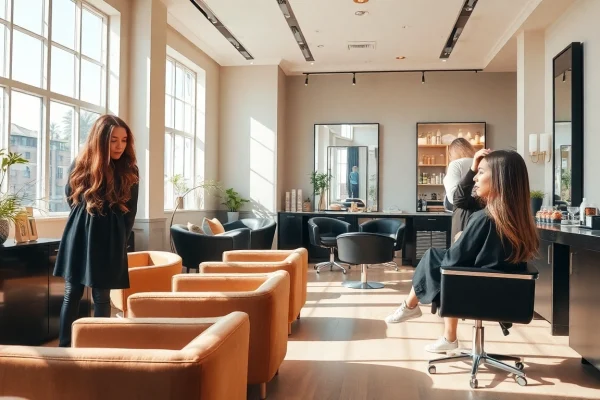 Vibrant hair transformation at a premier San Diego hair salon with skilled stylists.