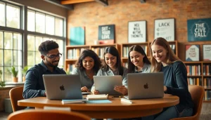 Gain effective exam assistance with diverse students collaborating in a cozy study space.