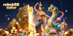Experience the dynamic world of rokok88 daftar with a stunning illustration showcasing vibrant elements of gambling.