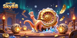 Engage in khuyến mãi Sky88 experiences with a vibrant casino scene featuring dynamic characters and elements.
