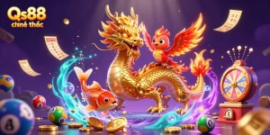 Experience Qs88 chính thức with thrilling gaming elements like dragons, gold coins, and more!